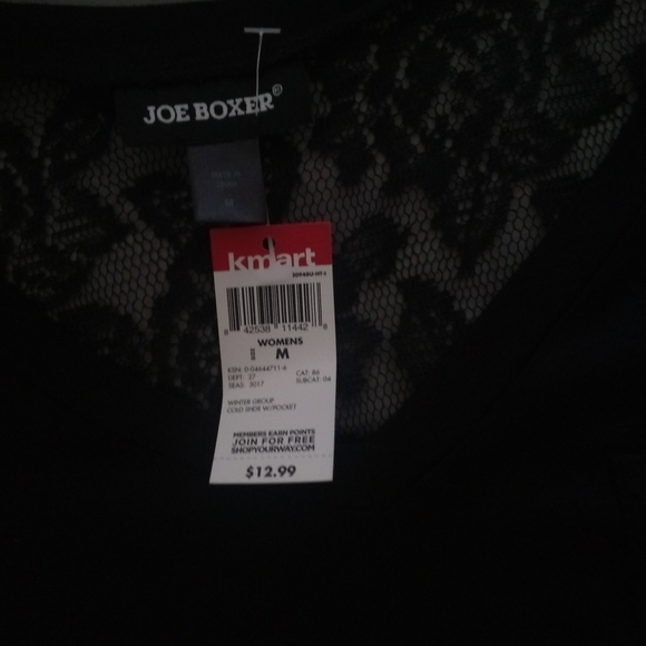 NWT Joe Boxer Cold Shoulder Top, Sz M - Picture 3 of 3